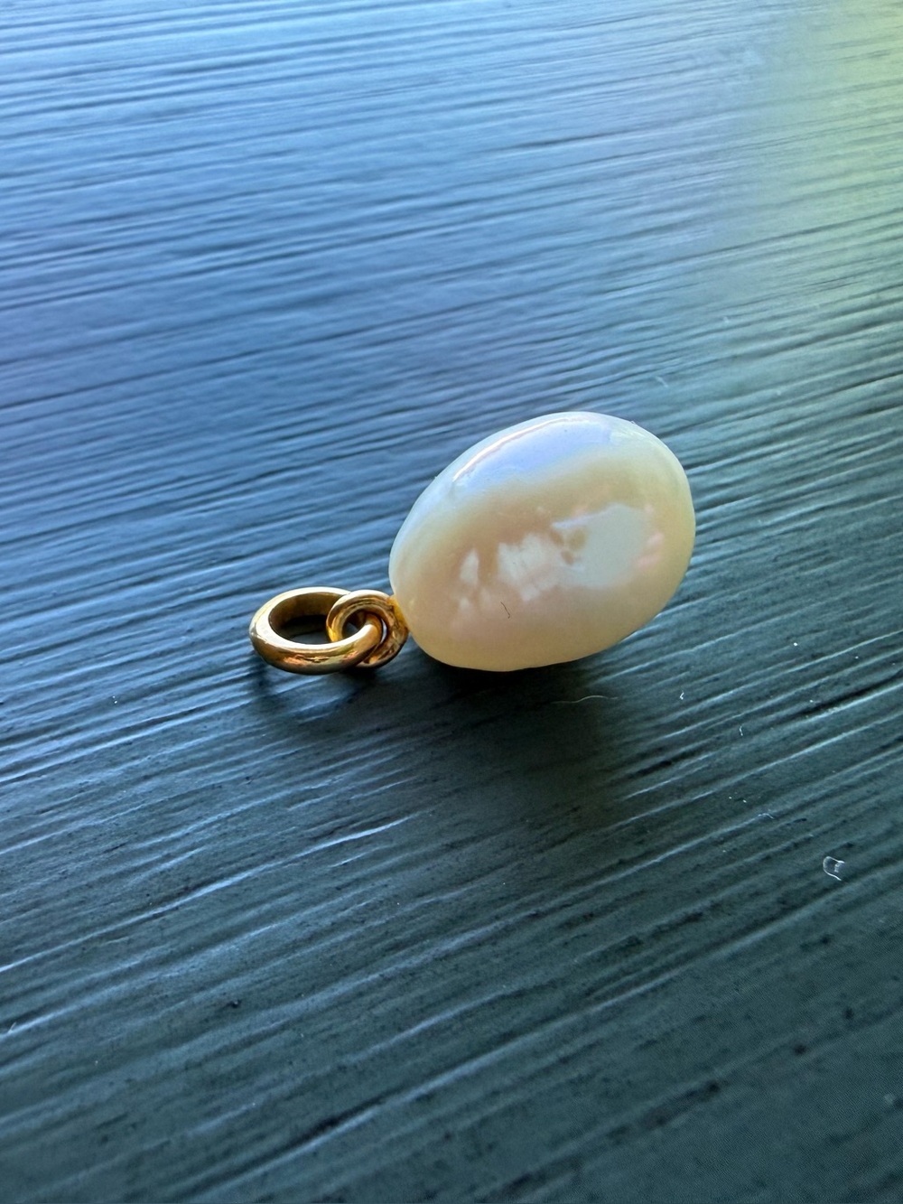 Monica Vinader Baroque Pearl Pendant Charm 18k Yellow Gold Vermeil & Pearl